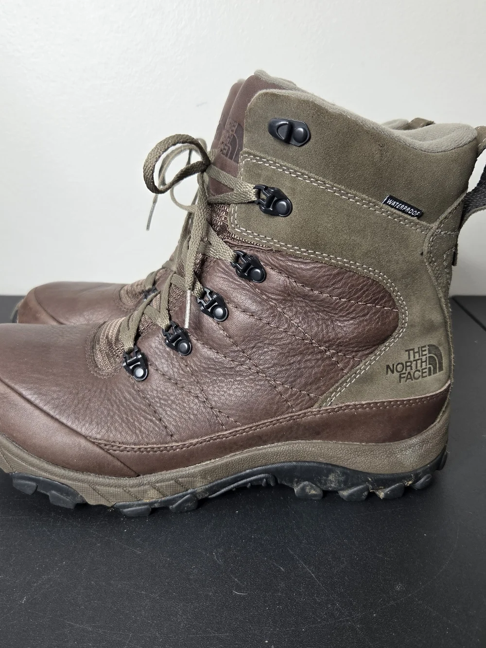 The North Face Men's Brown Chilkat V Lace Up Waterproof Snow Boot